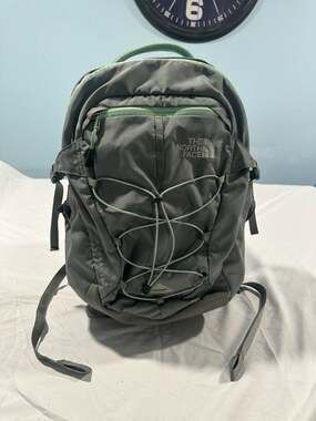 north face borealis backpack zinc grey heather surf green The you can easily store and organize your belongings The North Face Women's Borealis